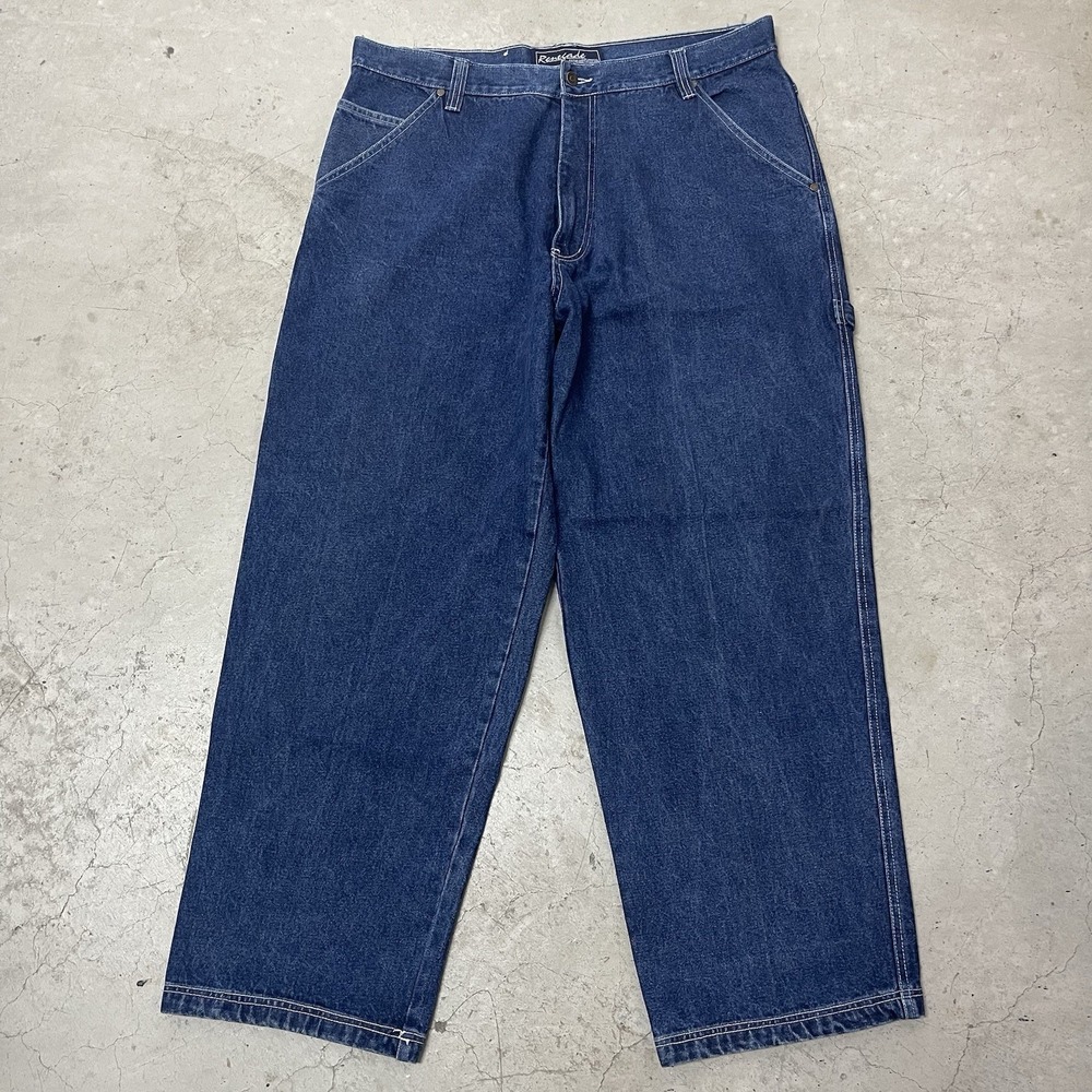 Vintage Baggy Renegade Carpenter Jeans 42x32 Denim Blue Y2k